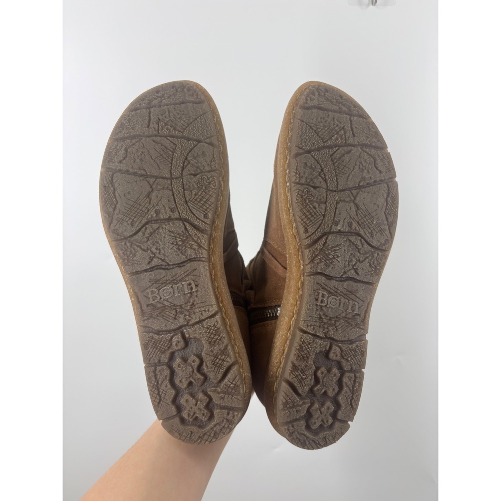 Born Handcrafted Brown Suede Lace Wrap Ankle Boots Womens 9.5 41 - Picture 5 of 5
